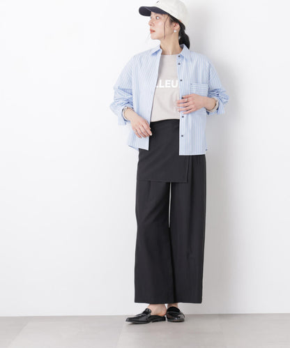 スカーフセットタックワイドパンツ